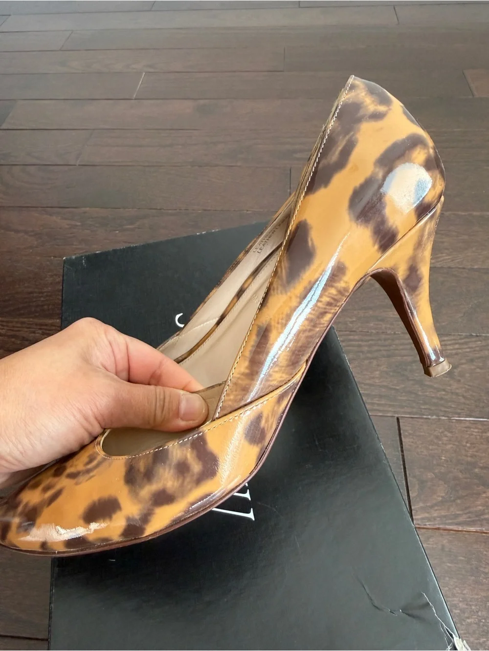 J.Crew Valentina D'Orsay Leopard-Print Pointed Toe Pump size 7.5 - Made in Italy